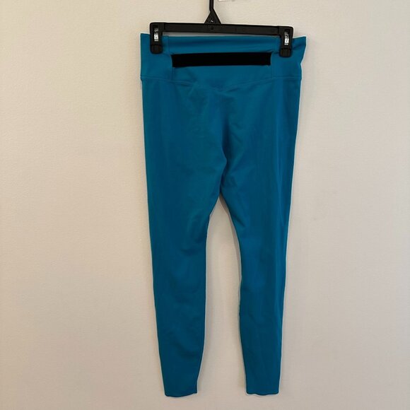 NIKE DRI-FIT TEAL LEGGINGS WOMENS SIZE MEDIUM CROPPED - Picture 4 of 10